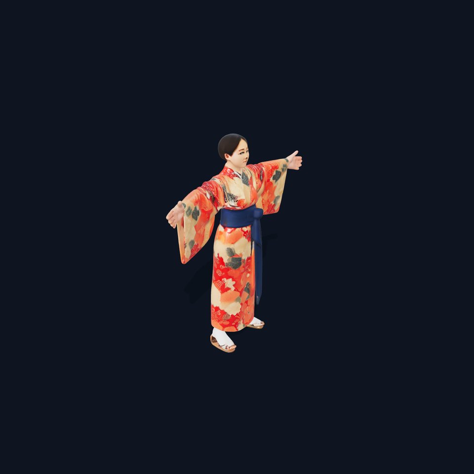 Floral Kimono Apparel model pack